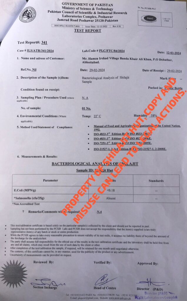 PCSIR-Lab Reports for Microbiology