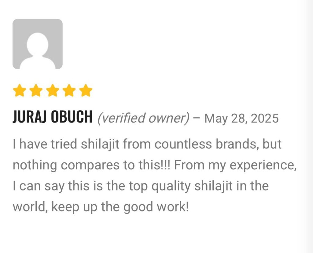 Customer Review of a gold graded pure himalayan shilajit
